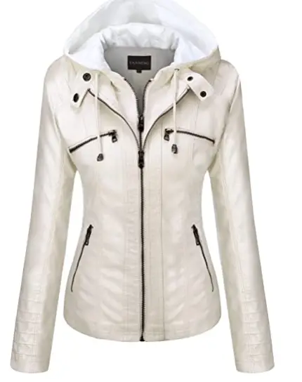 White leather jacket