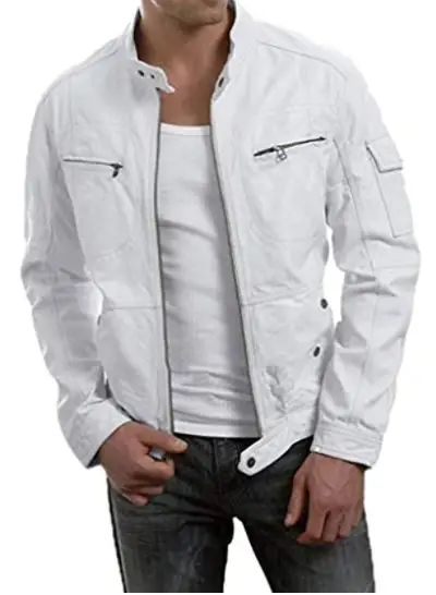 White leather jacket