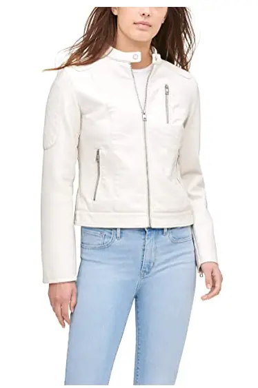 White leather jacket