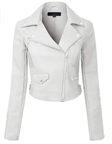 White leather jacket