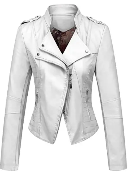 White leather jacket