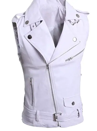 White leather jacket