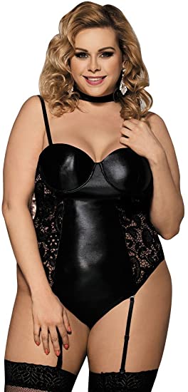 leather bodysuits plus size