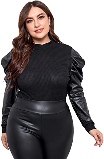 leather bodysuits plus size