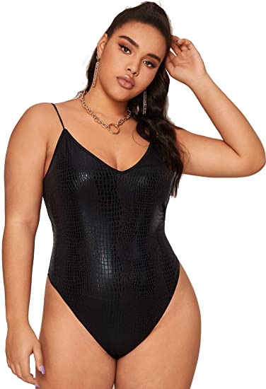 leather bodysuits plus size