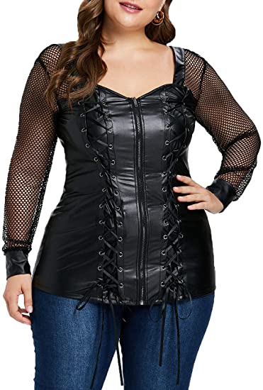 leather bodysuits plus size